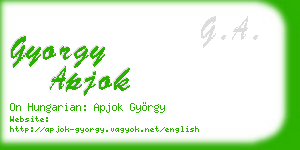 gyorgy apjok business card
